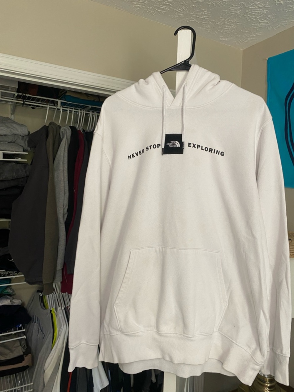 The North Face White 'Never Stop Exploring' Pullover Hoodie